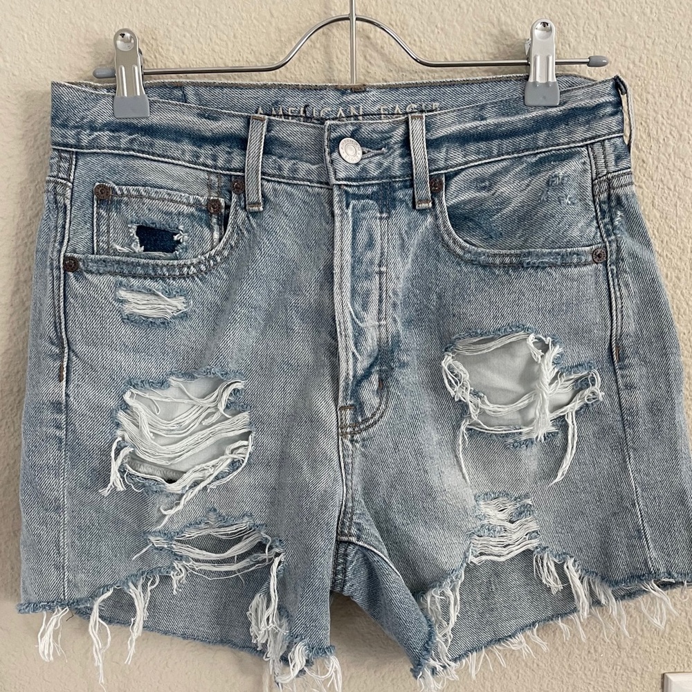 American Eagle Ripped High Waist Jean Short